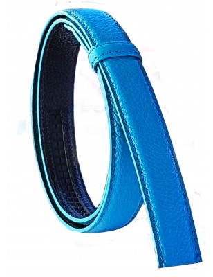 Lanière cuir Lady pleine fleur noire finition Luxe pour ceinture à boucle automatique