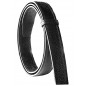 Lanière cuir Lady pleine fleur noire finition Luxe pour ceinture à boucle automatique