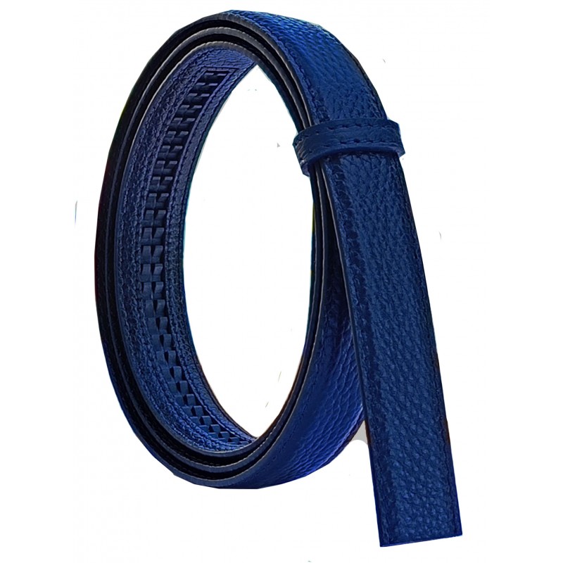 Lanière à crémaillère en cuir pleine fleur Luxe Rouge pour ceinture à boucle automatique