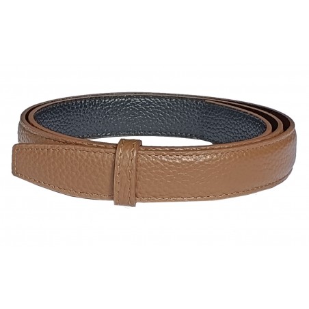 Lanière cuir Lady pleine fleur noire finition Luxe pour ceinture à boucle automatique