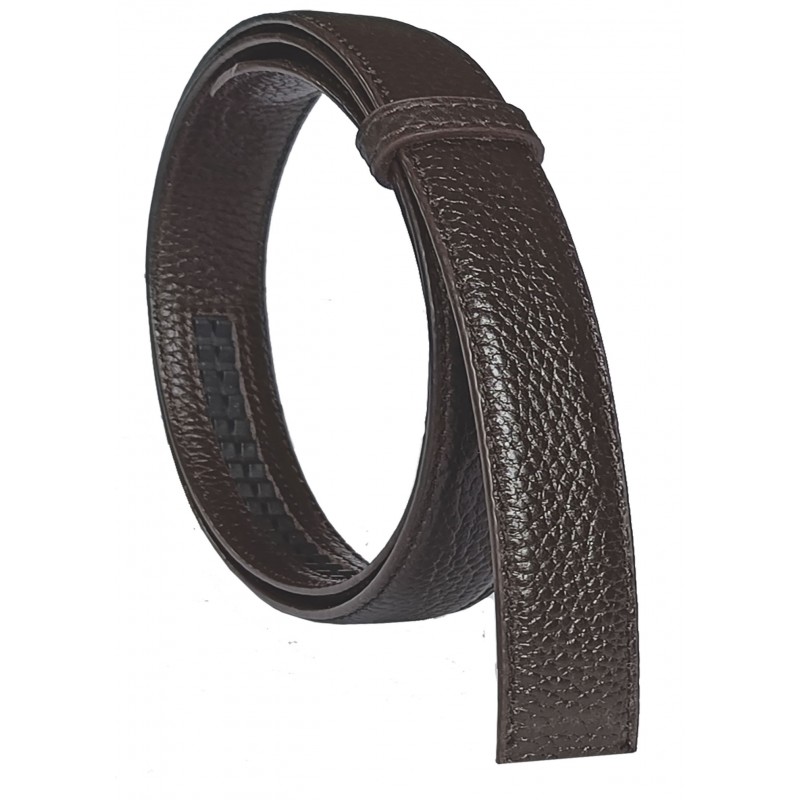 Lanière LCLA Marron cuir à crémaillère Lady pleine fleur finition Luxe pour ceinture à boucle automatique Lanière LCLA Marron cuir à crémaillère Lady pleine fleur finition Luxe pour ceinture à boucle automatique