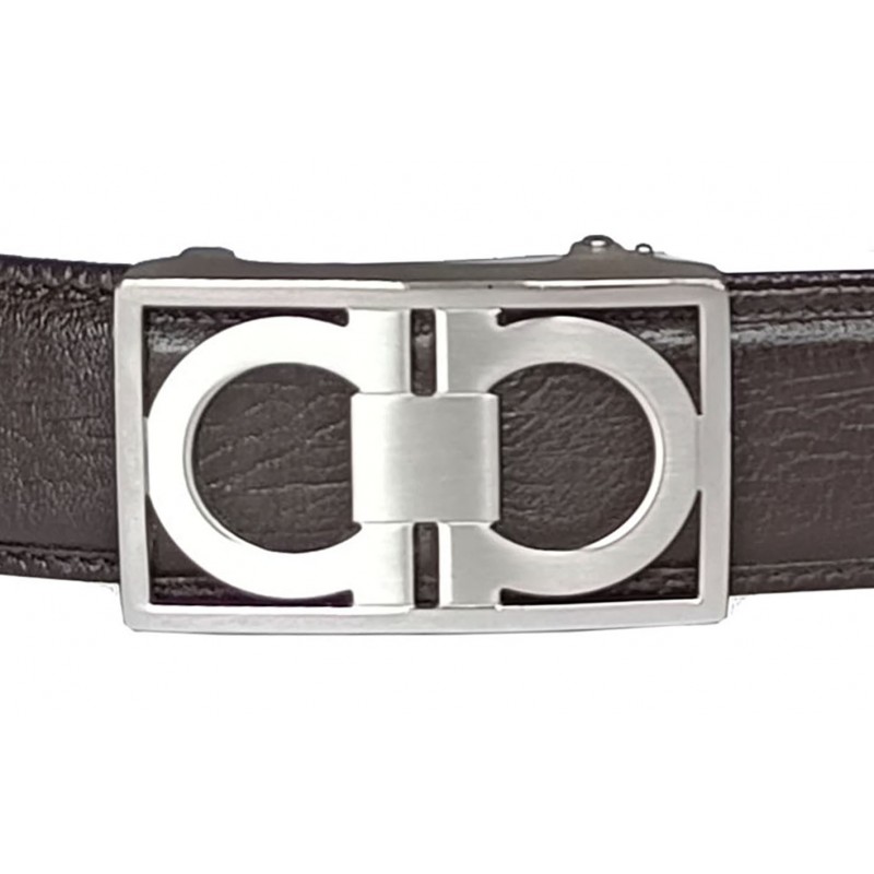 Ceinture homme automatique sans trou MURUZI 803 cuir branche marron – LUXURY Ceinture homme automatique sans trou MURUZI 803 cuir branche marron – LUXURY