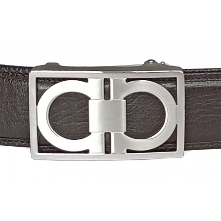 Ceinture homme automatique sans trou MURUZI 803 cuir branche marron – LUXURY