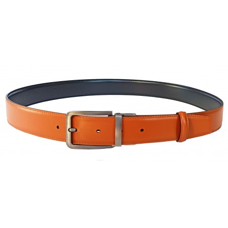 Lanière B5 cuir pleine fleur marron et noir