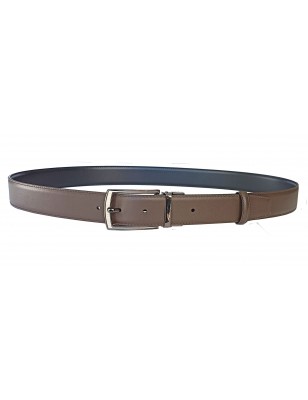 Lanière B5 cuir pleine fleur marron et noir