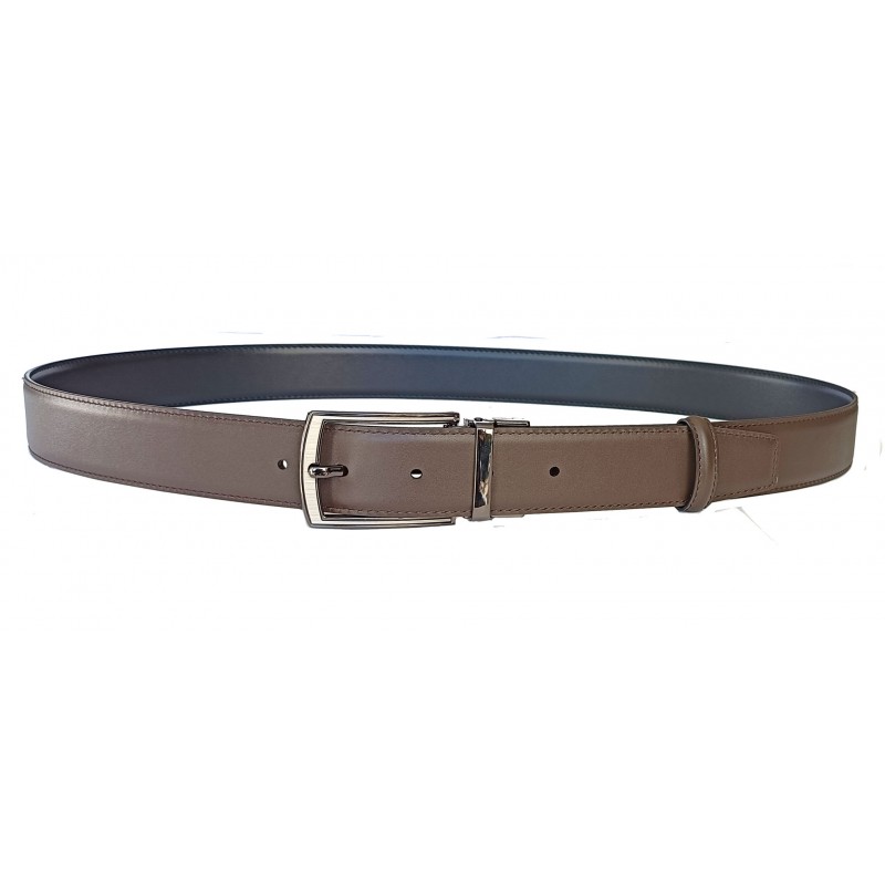 CCR05 ceinture réversible cuir pleine fleur marron et noir CCR05 ceinture réversible cuir pleine fleur marron et noir