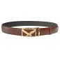 CC601bB5Ceinture  en cuir pleine fleur carbone marron avec sa boucle  automatique