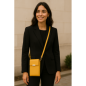 Sacoche téléphone en cuir Pretty haut de gamme couleur Tournesol (jaune)