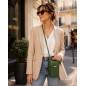 Sacoche téléphone en cuir Pretty haut de gamme couleur Verte Sacoche téléphone en cuir Pretty haut de gamme couleur Verte
