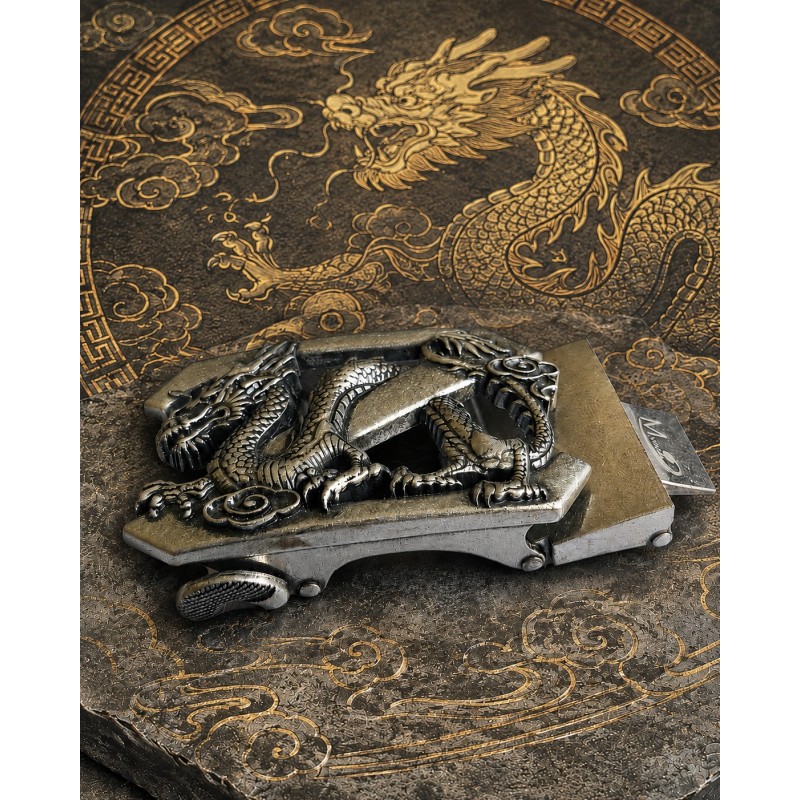 Boucle automatique homme MURUZI 604 motif dragon ajouré – BIKER Boucle automatique homme MURUZI 604 motif dragon ajouré – BIKER