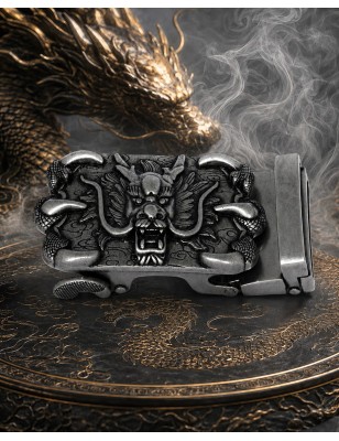 Boucle de ceinture homme Dragon Chinois style ceinturon cadre acier