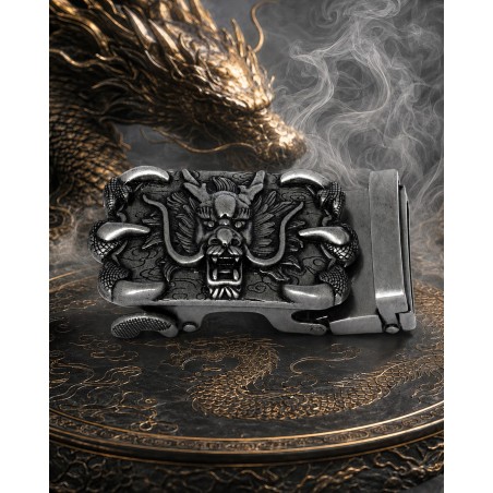 Boucle de ceinture homme Dragon Chinois style ceinturon cadre acier