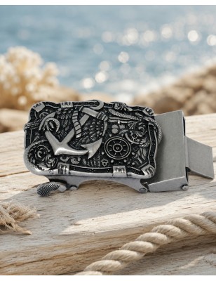 Boucle ceinture automatique style Ancre Marine