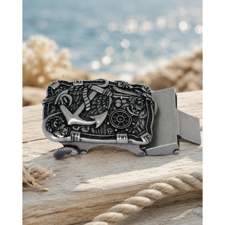 Boucle ceinture automatique style Ancre Marine