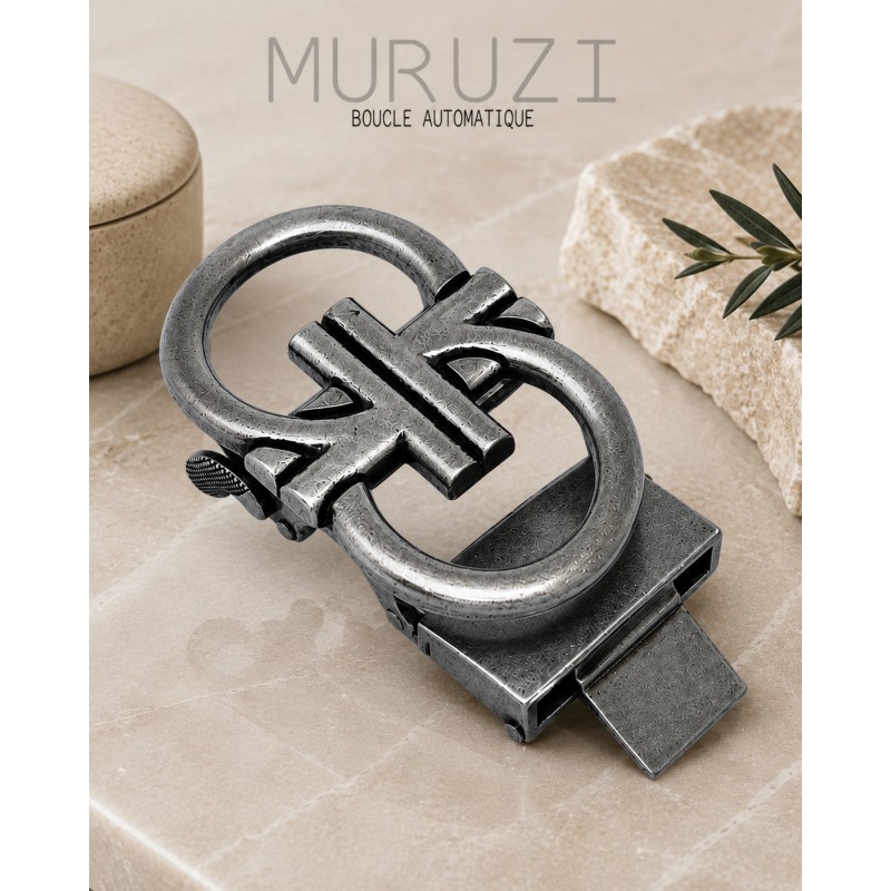 Boucle automatique homme MURUZI 622 motif entrelacé géométrique – BIKER Boucle automatique homme MURUZI 622 motif entrelacé géométrique – BIKER