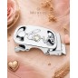 Boucle love argentée et brillant pour ceinture Femme Lady à fermeture automatique