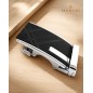 514 Boucle de ceinture homme avec plaque noire mat lignée