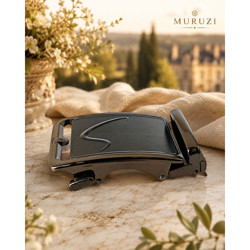 Boucle automatique homme MURUZI 549 plaque noire lignée avec motif courbe – ALLIAGE LUXE Boucle automatique homme MURUZI 549 plaque noire lignée avec motif courbe – ALLIAGE LUXE