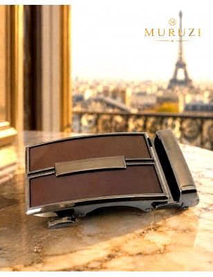 BOUCLE MURUZI BRONZE FOND CUIR MARRON B2