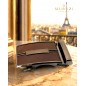 548 Boucle rectangulaire fond marron cadre bronze