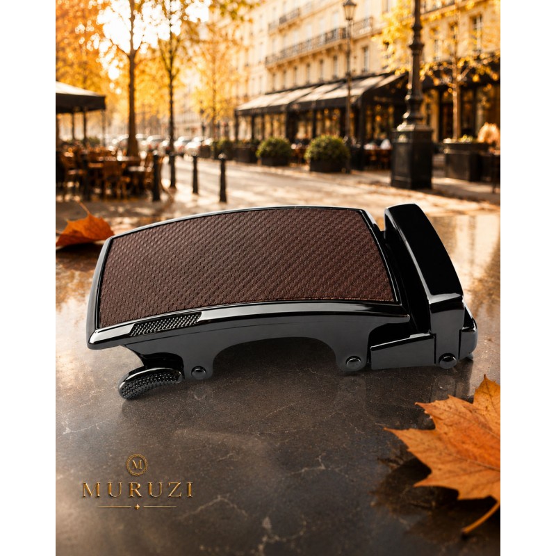 586 Boucle de ceinture cuir B5 homme Carbone marron 586 Boucle de ceinture cuir B5 homme Carbone marron