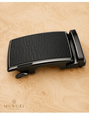 BOUCLE MURUZI ARGENTÉE FOND CUIR B5 BUCHE