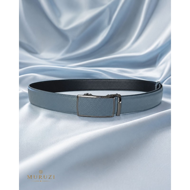 Ceinture homme en cuir pleine fleur gris avec boucle automatique 540 Ceinture homme en cuir pleine fleur gris avec boucle automatique 540