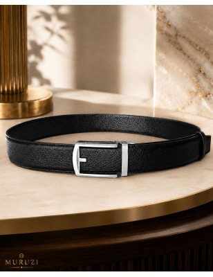 Ceinture automatique en cuir pleine fleur B2 noir