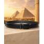 Ceinture en cuir pleine fleur avec boucle automatique
