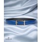 Ceinture automatique homme cuir bleu lisse – boucle 572 Ceinture automatique homme cuir bleu lisse – boucle 572