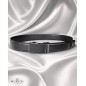 Ceinture automatique homme cuir noir finition tissu – boucle assortie 582 Ceinture automatique homme cuir noir finition tissu – boucle assortie 582