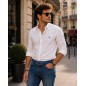 Ceinture automatique homme cuir bleu lisse – boucle 572 Ceinture automatique homme cuir bleu lisse – boucle 572