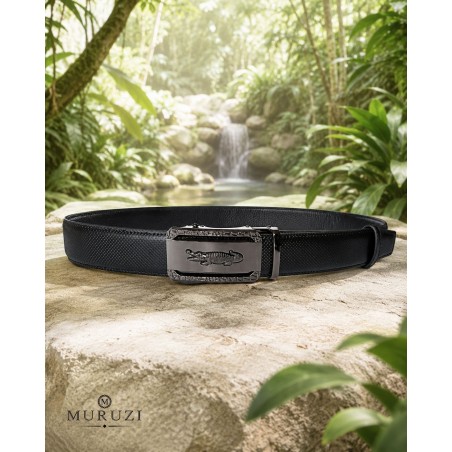 Ceinture homme MURUZI 520 cuir noir finition carbone – LES CHICS B5