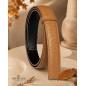 Lanière Lady beige foncé en cuir pleine fleur – finition Luxe Lanière Lady beige foncé en cuir pleine fleur – finition Luxe