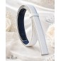 Lanière cuir Lady pleine fleur noire finition Luxe pour ceinture à boucle automatique