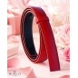 Lanière cuir Lady pleine fleur noire finition Luxe pour ceinture à boucle automatique