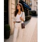 Sacoche téléphone en cuir Pretty haut de gamme Ajuga (marron)
