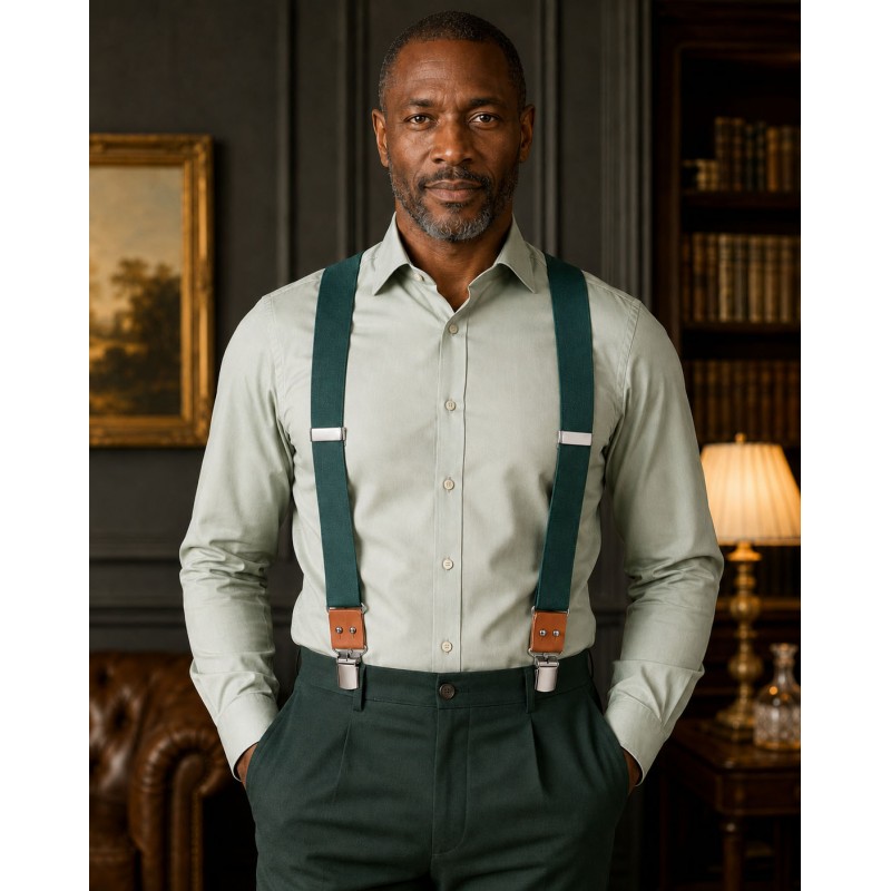 Bretelles homme MURUZI 906 vertes – Équilibre Bretelles homme MURUZI 906 vertes – Équilibre