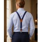 Bretelles homme MURUZI 901 bleu marine à pinces acier