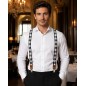 Bretelles homme MURUZI 911 motif damier noir et blanc – L’Échiquier