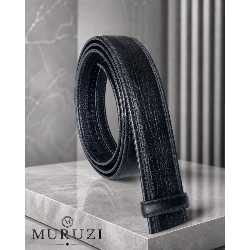 Lanière homme MURUZI 801 cuir branche noire – LB6 Lanière homme MURUZI 801 cuir branche noire – LB6