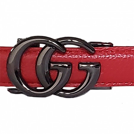 Boucle Double G noire MURUZI pour ceinture automatique