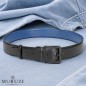 Lanière B5 cuir pleine fleur marron et noir