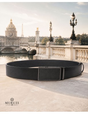 Ceinture homme MURUZI 517 cuir noir lisse – LES CHICS B5