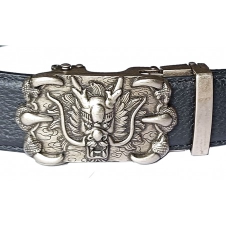 Ceinture automatique sans trou MURUZI 606 cuir B2 noir – BIKER
