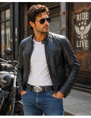 Ceinture automatique sans trou MURUZI 600 cuir B2 noir – BIKER