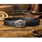 Ceinture homme automatique sans trou MURUZI 600 cuir B2 noir – BIKER Ceinture homme automatique sans trou MURUZI 600 cuir B2 noir – BIKER