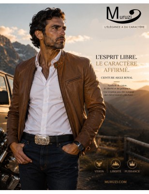 Ceinture homme MURUZI 602 cuir B2 noir – BIKER