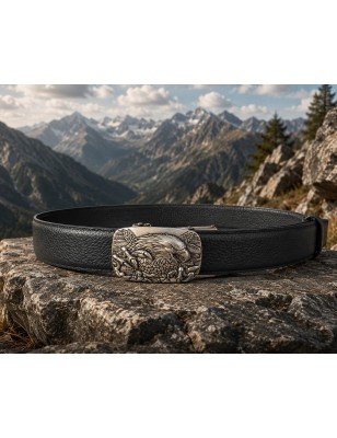 Ceinture automatique sans trou MURUZI 602 cuir B2 noir – BIKER