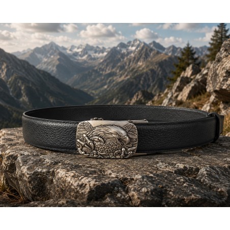 Ceinture automatique sans trou MURUZI 602 cuir B2 noir – BIKER